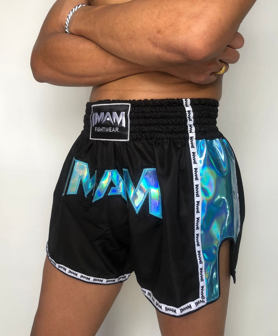 Muay Thai Holographic Shorts (Black)