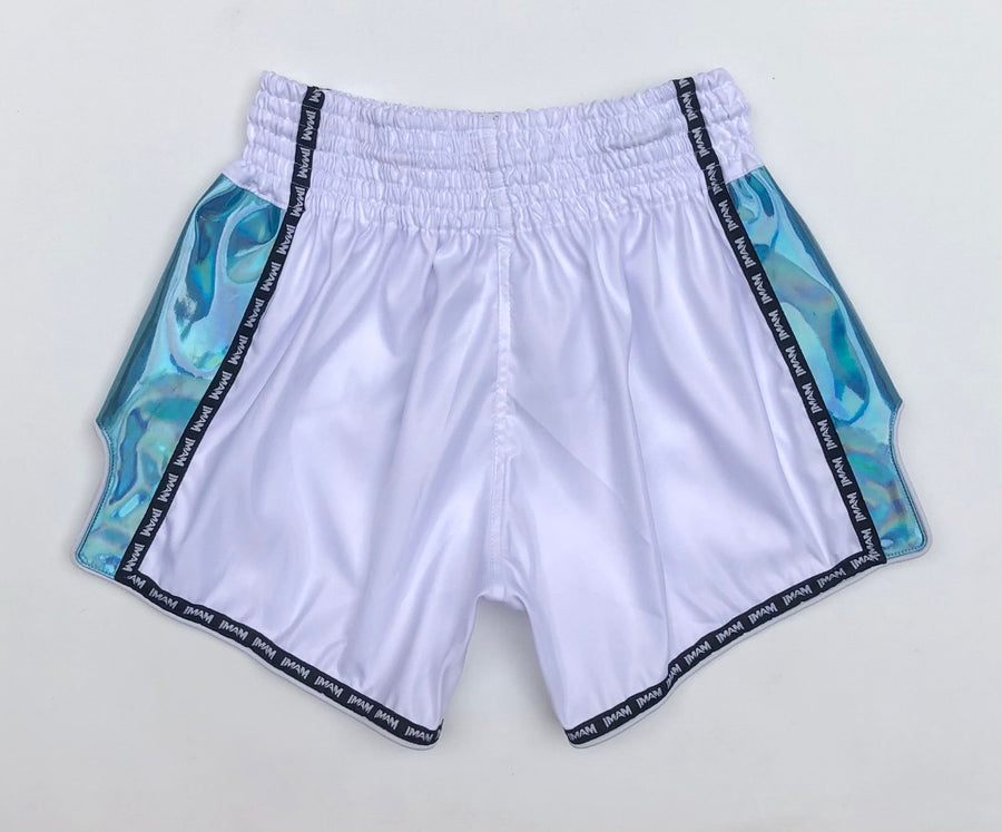 Muay Thai Holographic Shorts (White)